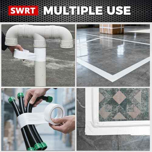 SWRT 2Pack Duct Tape White Heavy Duty - 9 Mil White Duct Tape Strong Adhesive, 2 in x 30 YD (Total 60YD) Duct Heavy Duty Waterproof All Weather No Residue Sealing & Patching for Indoor&Outdoor Repair