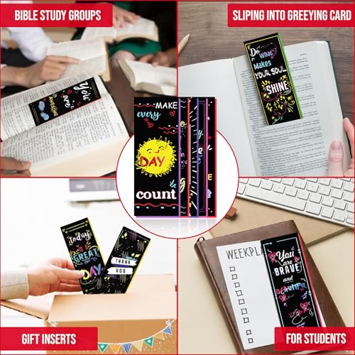 100-Pack Inspirational Motivational Bookmarks for Reading & Classroom Rewards