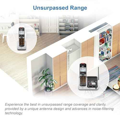 AT&T BL102 DECT 6.0 Cordless Phone for Home with Answering Machine, Call Blocking, Caller ID Announcer, Audio Assist, Intercom, and Unsurpassed Range, Silver/Black