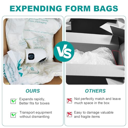 8 Pack 16"x14" Foam Bags For Shipping, Instant Quick Expanding