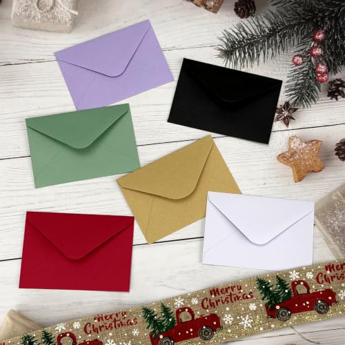 YINUOYOUJIA 100 Pack White Gift Card Envelopes 4 x 2.75 Inch Mini Business Card Holders