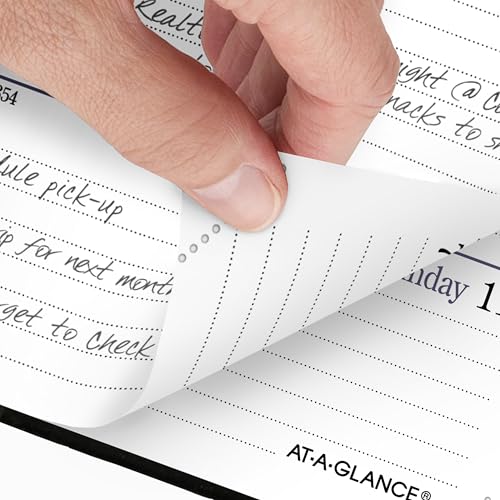 AT-A-GLANCE 2026 Diary, Fine Diary, Weekly & Monthly, 3" x 6", Pocket Size, Hardcover, Black Brown (74020526)