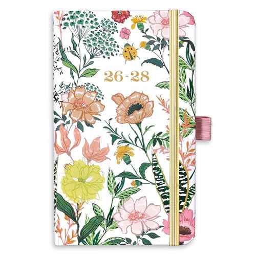 2026-2028 Pocket Planner/Calendar - 3 Year Monthly Planner 2026-2028, Jan 2026 - Dec 2028, 3.8" x 6.3", Small/Purse Calendar 36 Months with Pen Holder, Inner Pocket, Elastic Closure and 61 Notes Pages