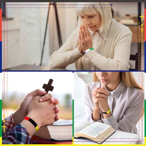 200 Pcs Bulk Plan of Salvation Wrist Band Wordless Silicone Bracelet Bible Salvation Bracelet Christian Wristbands