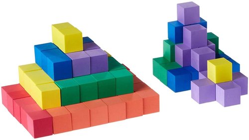 hand2mind Foam Counting Cubes - 1 Inch Math Manipulatives for Kids | 100 Pack for Preschool Crafts