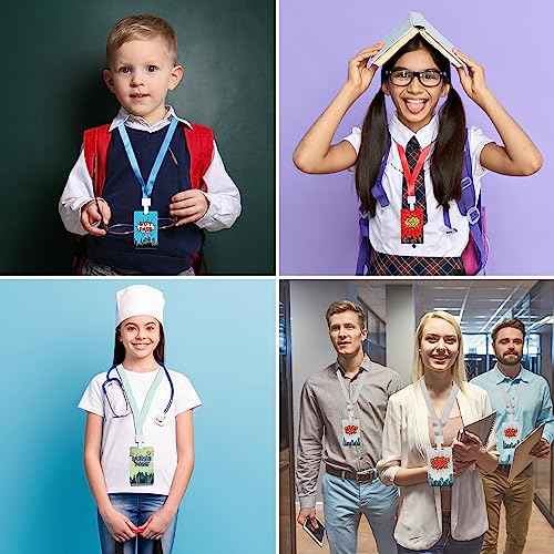 48 Pieces Hero Text Passes Set: 24 Pieces Passes and 24 Pieces Lanyards School Passes Set Hall Pass Restroom Pass Bathroom Pass Nurse Pass Library Pass Office Pass Girl Pass Boy Pass(Hero)