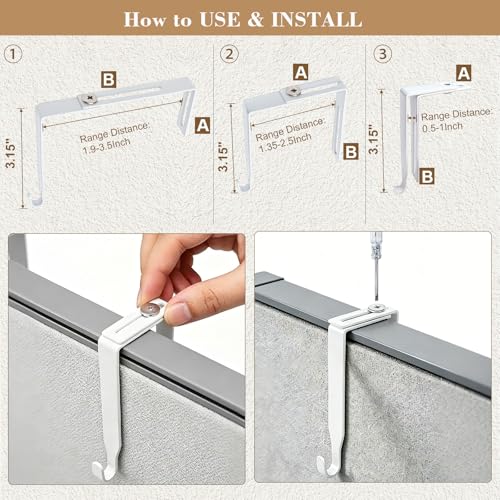Natural Wood 2-Tier Cubicle Shelf with Hooks - Office Organizer & Wall Mount