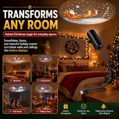 SGRTNN 10 Pcs Holiday Projector Light Indoor Christmas Halloween Home Decorations