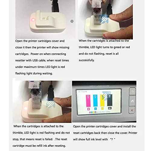 UP Ink Cartridge Chip reseter Replacement for Brother MFC-J491DW MFC-J497DW MFC-J690DW MFC-J5330DW J6530DW J6930DW J6730DW Printer