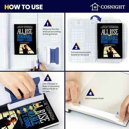 COSNIGHT Clear Contact Paper Peel and Stick for Book Cover Protector 17.7in x 5ft/Roll, Clear Self Adhesive to Cover Books and Documents