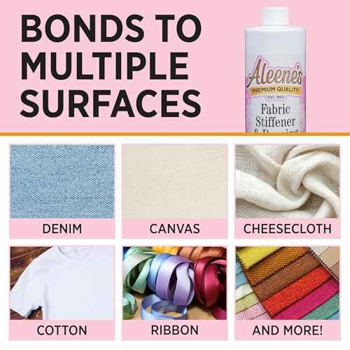 Aleene's Fabric Stiffener and Draping Liquid, Quick Drying, Nontoxic, for Stiffening and Shaping Fabrics, 8 oz