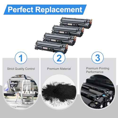 Compatible Toner Cartridge Replacement for Canon 137 Black Toner Cartridge 137 CRG137 Work for ImageCLASS MF236n D570 MF232w F242dw MF244dw MF247dw MF249dw MF240 MF230 MF210 (Black, 4-Pack)