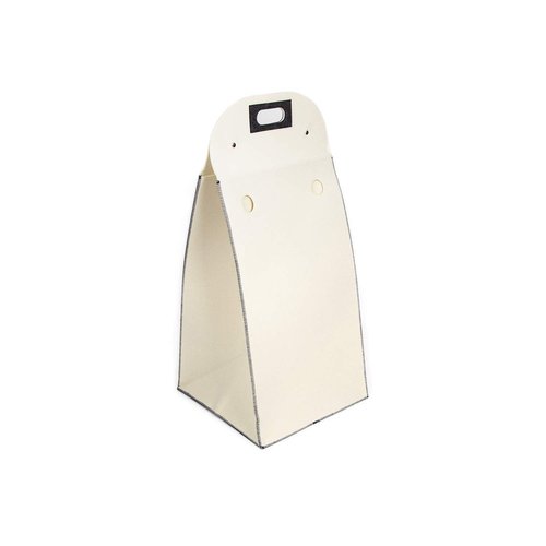 Three by Three Felt-Like-It Connectable Bin SOFT WHITE, 15 x 15 x 26