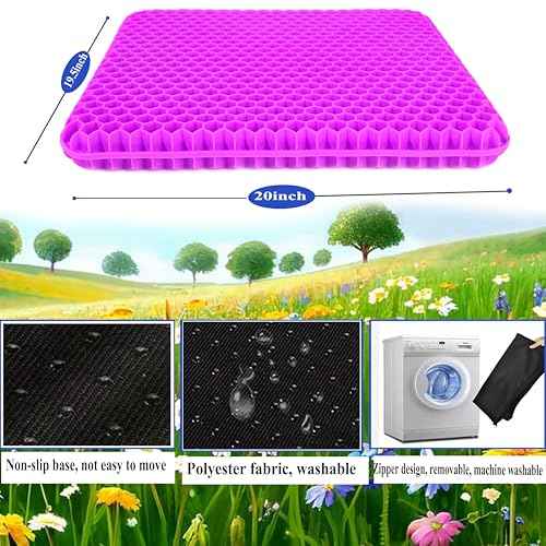 Plus Size Gel Seat Cushion, Extra Large and Thick, Seat Cushion for Pressure Relief for Back, Hip, Sciatica, Tailbone Pain, Used for The Office, Car, Wheelchair, Truck, Recliner.(Rose red)