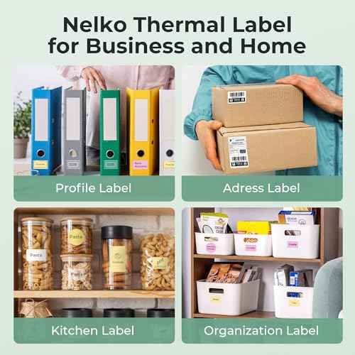 Thermal Labels for Nelko PM220 Label Maker, 1.57'' x 1.18'' (40x30mm) Thermal Sticker Label, Waterproof, Multi-Purpose Label Tape, 6 Roll of 230 Self-Adhesive Thermal Paper (White)