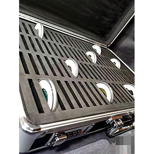 sunnyhouse Aluminum Frame Storage Box Case with Lock for 100 Silver Dollar Coins Holders, Fit 100 Coins in Plastic Round Holders with Diameter up to 52mm
