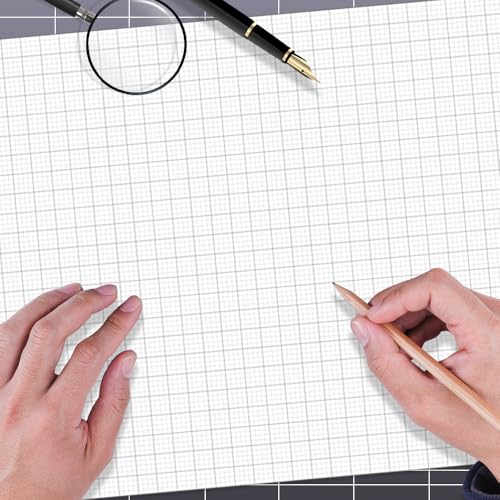 (2-Pack) Graph Paper Pad - 24" x 36" Large Graph Paper, 50 Sheets/100 Pages, 4"x4" Ruled Grid Paper for Engineer Architect Designer Mathematician Draftsmen Sketch House Commercial