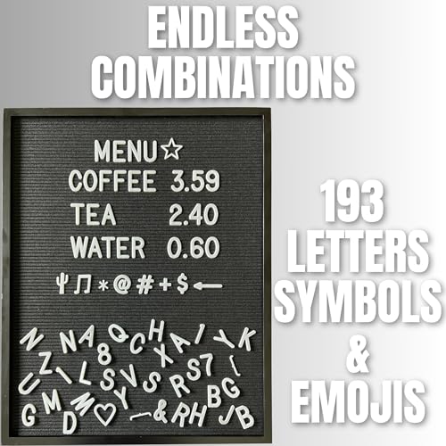 Winsharp 186 2-Inch Large White Plastic Letters for Letter Boards - Changeable Message Sign Accessories