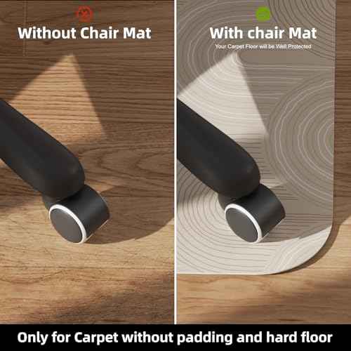 Office Chair Mat, 35¡± x 40¡± Non-Slip Chair Mat for Hardwood Floors, Easy Glide Rolling Chairs, Floor Protector for Home & Office