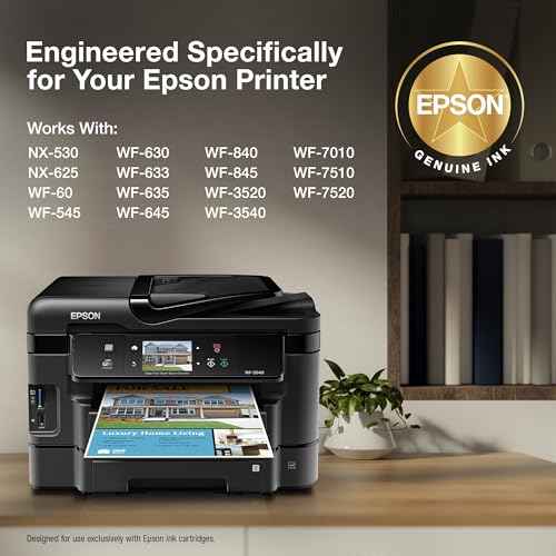 EPSON 127 DURABrite Ultra Ink Black Cartridge For NX-530, NX-625, WF-3520, WF-3530, WF-3540, WF-545, WF-60, WF-630, WF-633, WF-635, WF-645, WF-7010, WF-7510, WF-7520, WF-840, WF-845,Water Resistant