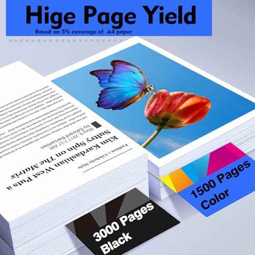 LC406 Ink Cartridges for Brother Printer Replacement for Brother LC406 LC406XL Ink cartridges for MFC-J4335DW MFC-J5855DW MFC-J6955DW MFC-J4535DW MFC-J6555DW MFC-J5955DW MFC-J4345DW Printers (4 Pack)