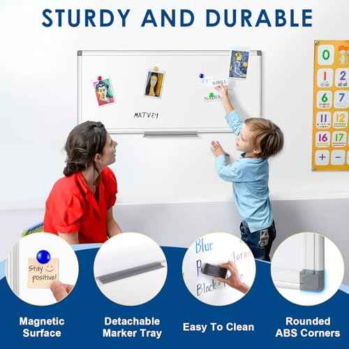 36" x 12" Magnetic White Board, Long Whiteboard Wall Hanging Vertical Board, to-do List Narrow Mini Small Portable Dry Erase Board for Walls