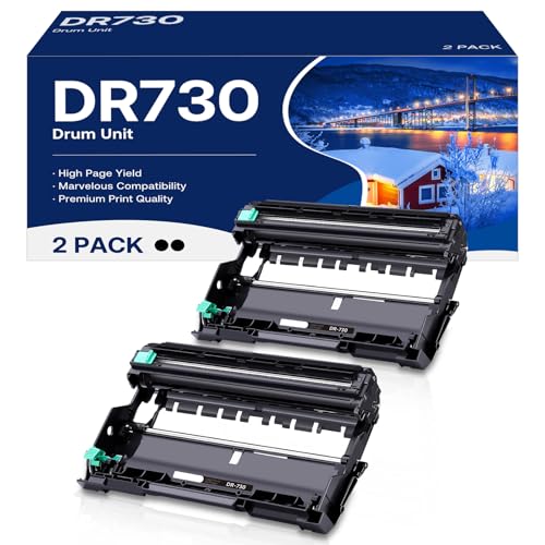 Compatible DR730 Drum Unit Replacement for Brother DR-730 DR 730 to Use with MFC-L2710DW MFC-L2750DW HL-L2395DW HL-L2370DW HL-L2350DW HL-L2390DW DCP-L2550DW Printer (2 Pack, NOT Toner)