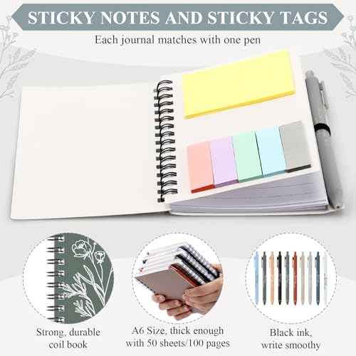 Chuangdi 30 Sets Employee Appreciation Gifts Case Management Week Gifts Thank You Spiral Notebook with Sticky Notes Pen Bulk Vet Tech Week Journal for Coworker Teacher Staff Nurse Customer