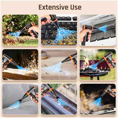 Electric Air Duster- 110000RPM 50m/s Super Power Compressed Air, Variable Speed Canned Air with Fast Charging, Mini Dust Blower for Computer, Keyboard, House, Outdoor and Car, Replace Air Can