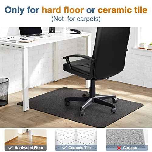 Placoot Office Chair Mat for Hardwood Floor, 55"x35" Computer Chair Rug, Under Desk Mat, Large Anti-Slip Floor Protector for Home Office