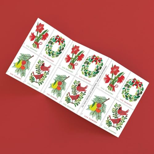 Holiday Cheer 2025 (Book of 20) First-Class Mail Forever Postage Stamps