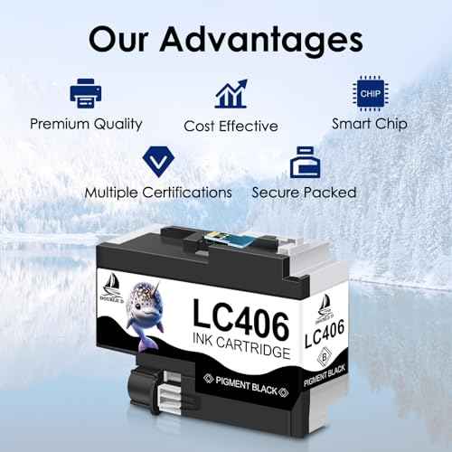 DOUBLE D LC406 Ink Cartridges Compatible Replacement for Brother LC406 LC406XL Work for Brother MFC-J4335DW MFC-J4345DW MFC-J4535DW MFC-J5955DW MFC-J6955DW MFC-J5855DW Printer (2BK/C/M/Y, 5 Pack)