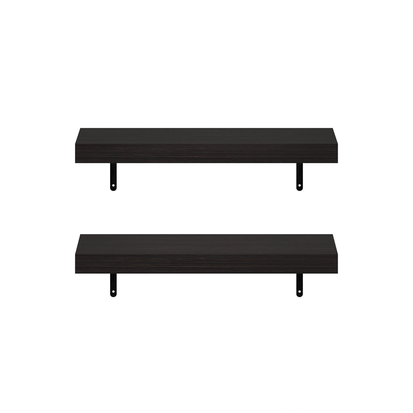 Furinno Tanna Floating Shelves for Wall Set of 2, 22-Inch Wall Shelf, Triple Thick Floating Mounted Shelf, for Bathroom, Home Office, Living Room, Tobacco Oak