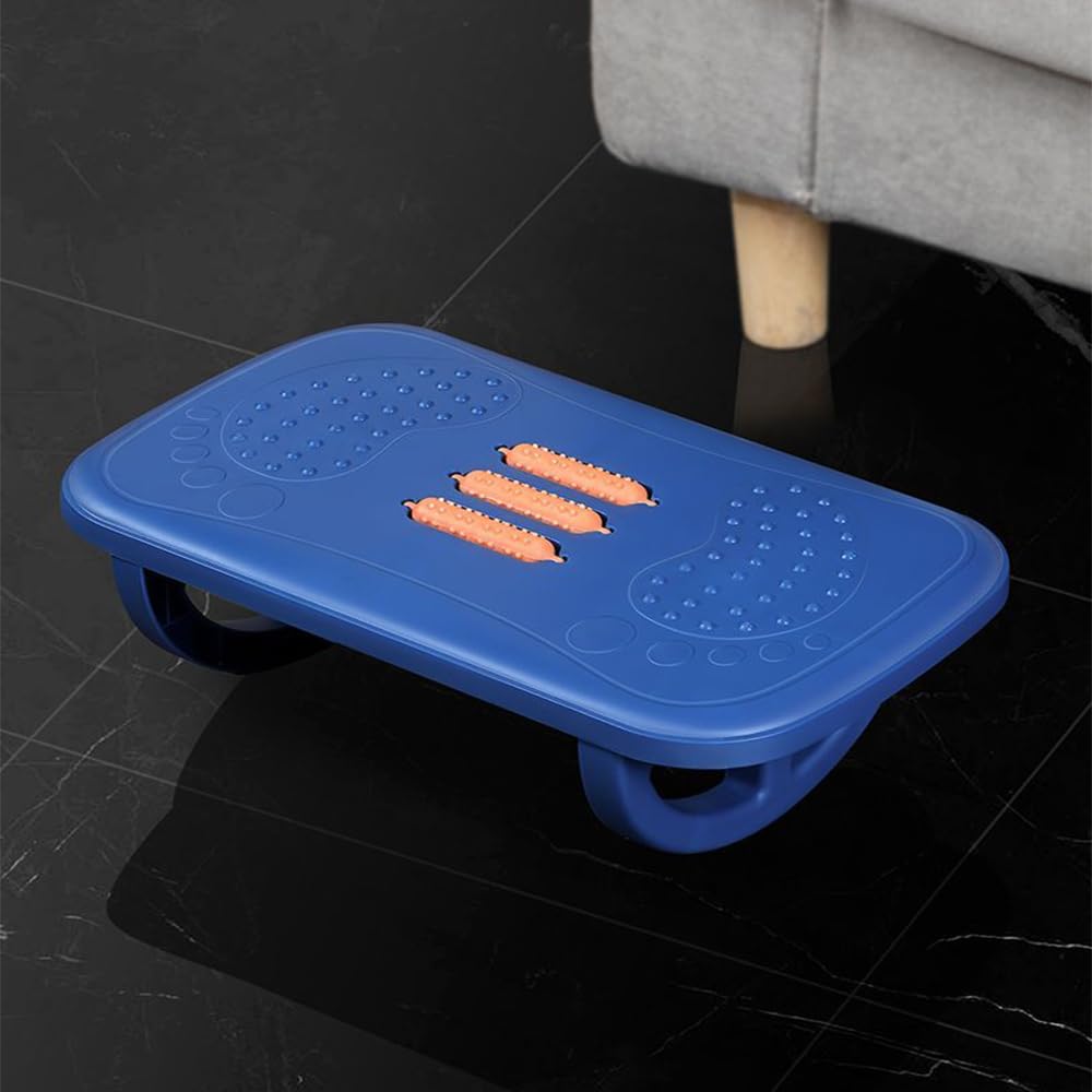 Desk Foot Pedal Desk Under Rocking Foot Pedal is Suitable for Home, Office, car, Plane, Long-Distance Travel Essentials to Relieve Joint Stiffness and Swelling (Blue)