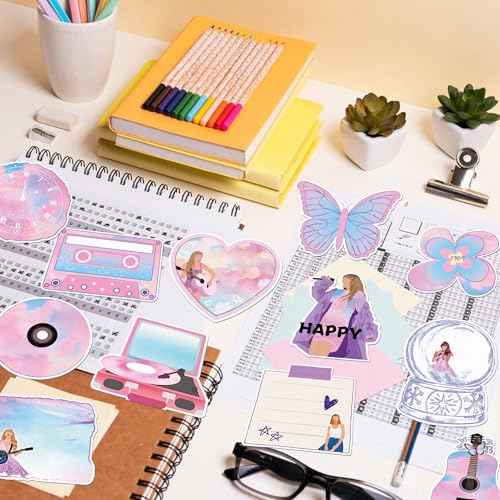 Singer Sticky Notes, 240 Pages Cute Singer Self Adhesive Memo Pad Singer Sticky Note Self Stick Notes Memo Pads for Home, School, Office -12 Designs