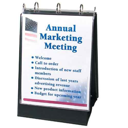 StoreSMART - Flip Chart Easel Presentation Binder - Portrait/Vertical - Black - VH430
