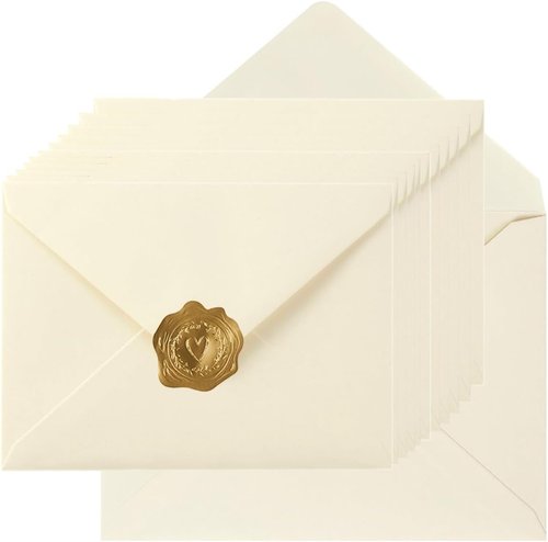 Colorful A7 Envelopes - 100 Pack for Greeting Cards | Perfect for Birthdays, Weddings & Baby Showers (Cream, 5.24 x 7.24 Inches)