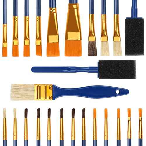Painting Brushes, 25 All Purpose Paint Brushes Bulk Painting Brushes for Kids, Craft Paint Brushes for Acrylic Painting Oil Watercolor Gouache