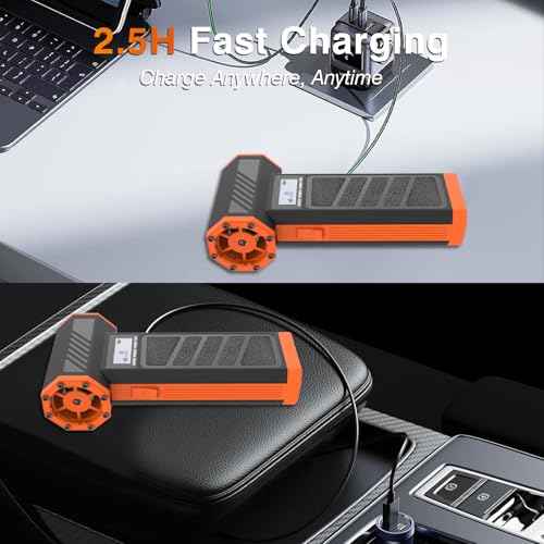 Compressed Air Duster,4 Gear Adjustable 130000RPM Electric Air Duster, Rechargeable Cordless Air Blower with LED Light for Computer Keyboard Electric Devices Cleaning. Replaces Compressed Air Cans