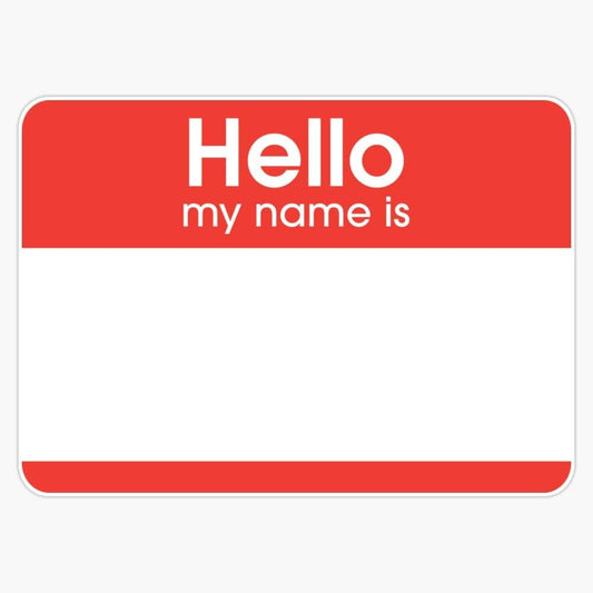 Skiennix Hello My Name Is Sticker - Waterproof Vinyl Bumper Decal | 5-Inch Size