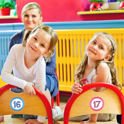 FaCraft Rainbow A-crayon Classroom Line Up Spots - 36 Pastel Floor Stickers