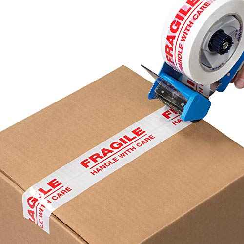 Boxes Fast Tape Logic¢ç Pre-Printed Carton Sealing Tape, Inspected", 2.2 Mil, 2" x 110 yds., Red/White, (Pack of 6)