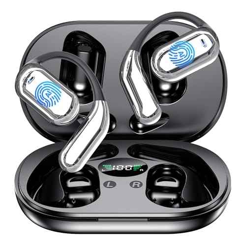 CoolJumper AI Translating Earbuds Real Time 3 in 1 Translation Headphones 144 Languages & Accents, Ultra Open Ear Headphones Bluetooth 5.4 for Bussiness Travel Learning - Silver Black