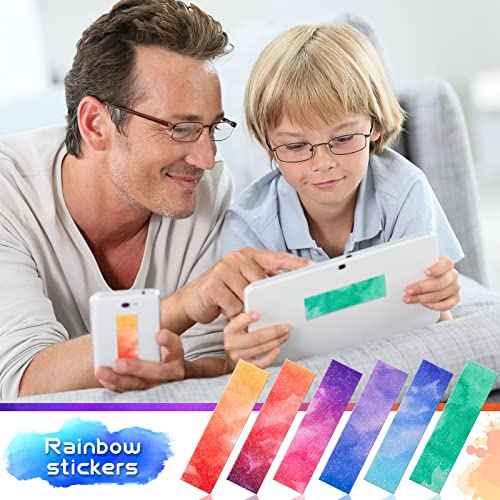 36 Pcs Watercolor Style Anxiety Sensory Stickers Mental Health Stickers Mindfulness Fidget Textured Strips Toy Adhesive Tactile Calm Relief Item for Adults School Counselor Office, 6 Styles