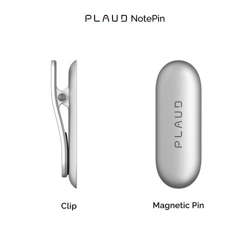 Magnetic Clip and Pin Attachments for PLAUD NotePin (*NOT Included), Accessory Replacement Kit Set for PLAUD NotePin AI Voice Recorder, Gray