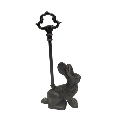 Treasure Gurus Heavy Cast Iron Rabbit Doorstop Carry Handle Door Stop Bunny Stopper Home Decor