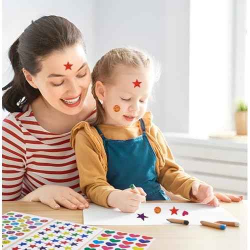 1440 Pcs Star Stickers, Star Stickers for Kids Reward, Tiny Star Stickers, Behavior Reward Stickers, Glitter Stickers, School Classroom Student Teacher Supplies and DIY UonBexj