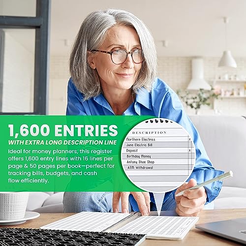 The Superior Register Simple Account Tracker - 1-Pack Black Wide Edition