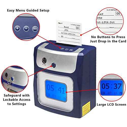 Allied Time USA Calculating AT-4500 Sets up in Minutes - totals Regular and Overtime Hours Worked