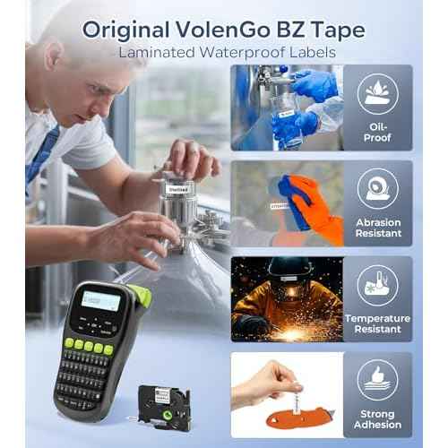 Label Maker Waterproof-Labels, Wire Cable Label Maker, Labeler Machine with Tapes Laminated, H1100 Handheld Labeling Maker with Backlit-LCD & One-Touch Key, Home Industrial Office Organization